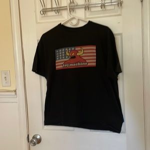 Toy Machine black skate t-shirt size large